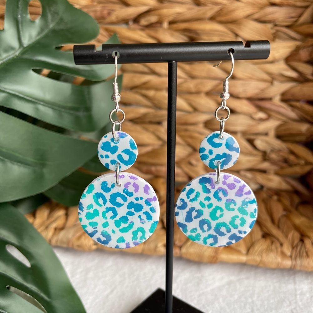 Handmade Polymer Clay Animal Vibe Dangly Earrings
